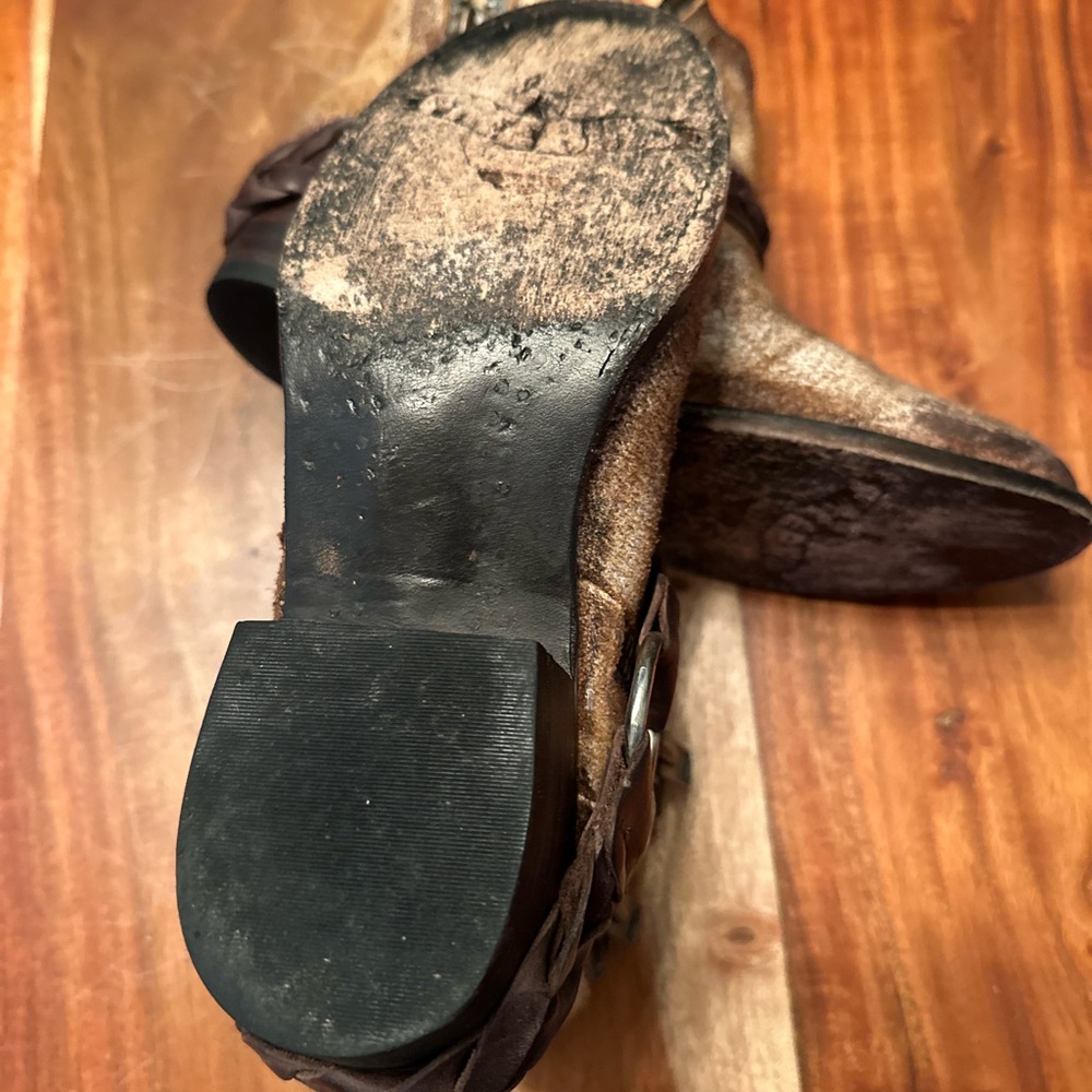 Freebird by Steven Clash Western Distressed Leather Rusty  Ankle Boot, Size 9 - Picture 6 of 9
